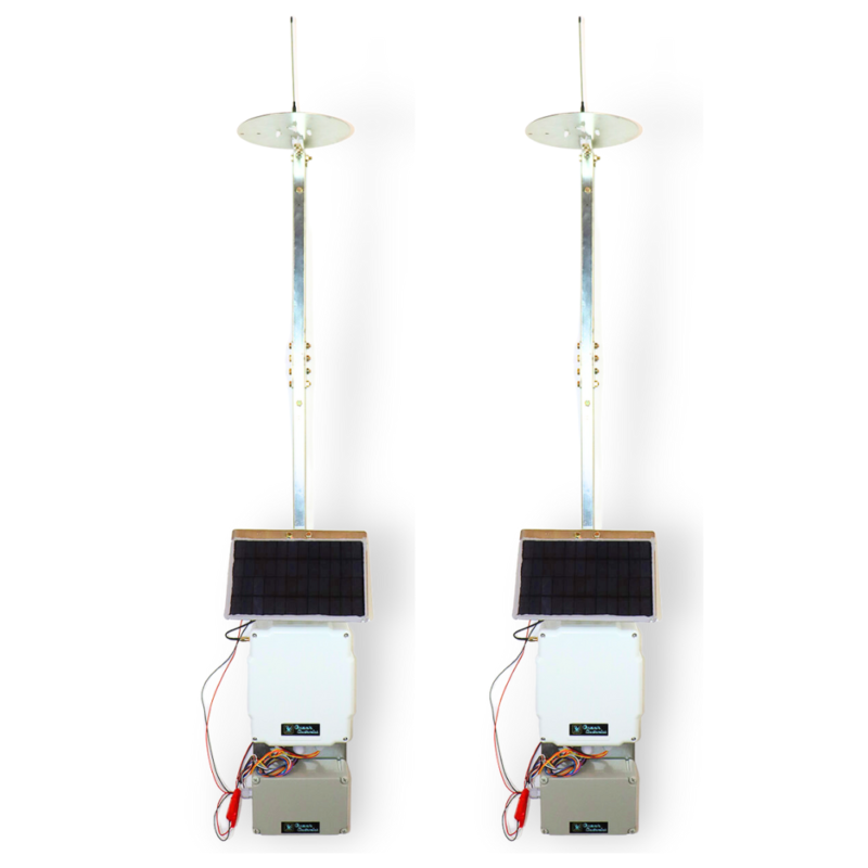 Kit Transceptor Alpha A500-4CH com Painel Solar e Suporte da Antena